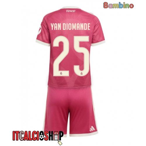Real Madrid Yan Diomande #25 Terza Maglia Bambino 2026-27 Manica Corta (+ Pantaloni corti)